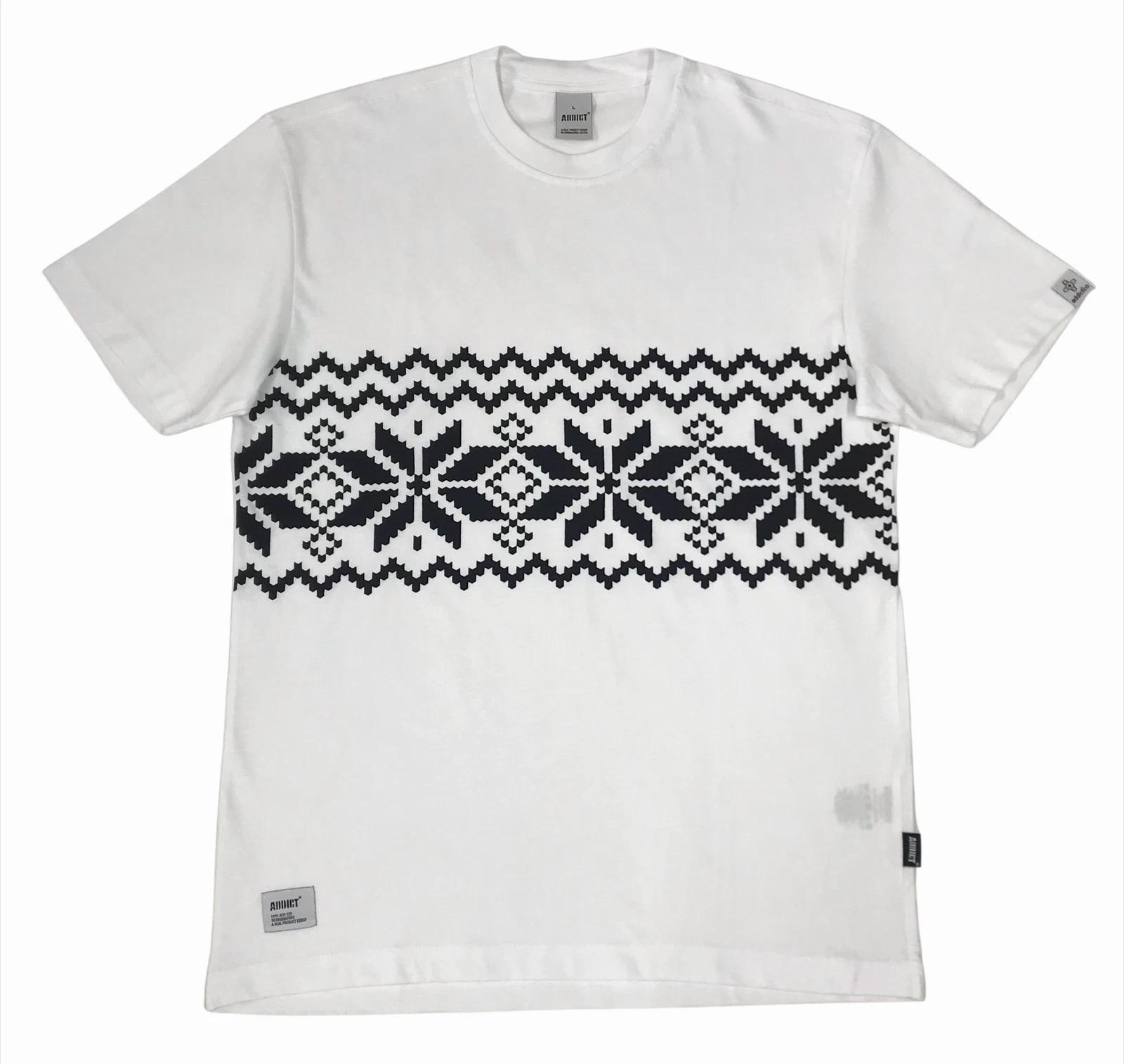 

Addict Snowflake Print White T-Shirt 4XL