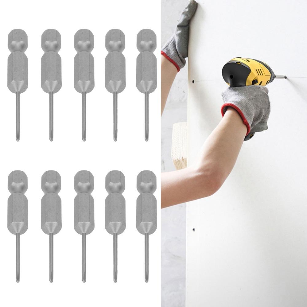 10pcs 50mm Length Magnetic Screwdriver Bits 1.6mm Size Cross Screwdriver Bits Construction Projects