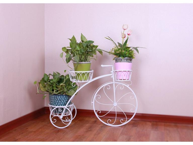 

«Многоуровневая железная подставка для цветов и велосипедов в европейском стиле для использования в помещении и на балконе»