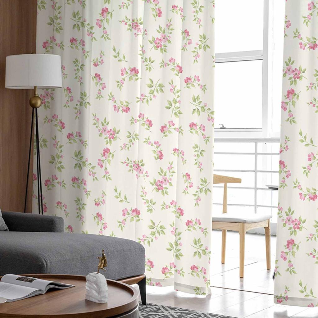 Rural Retro Rose Flowers Sheer Curtains for Kids Bedroom Living Room Voile Window Curtains Tulle Drapes