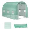 Greenhouse Film, 3 X 2 X 2 M, Waterproof Garden Film with UV Protection, Plastic Film Without Frame, Tarpaulin, Green