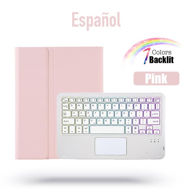 Bluetooth Touchpad Backlit Keyboard Case For Samsung Galaxy Tab S6 Lite 10.4 P610 P615 With Pen Slot Tablet TPU Protective Cover