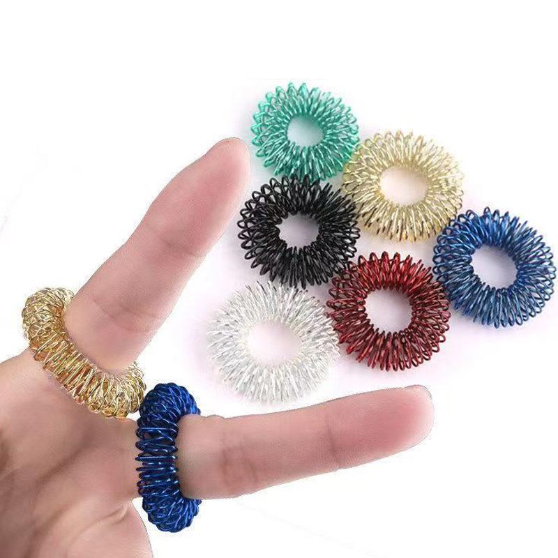 Toys 10PCS Acupressure Rings Spiky Sensory Rings for Fingers Stress Relief Anxiety ADHD Gifts Teenager Adults Boys Girls