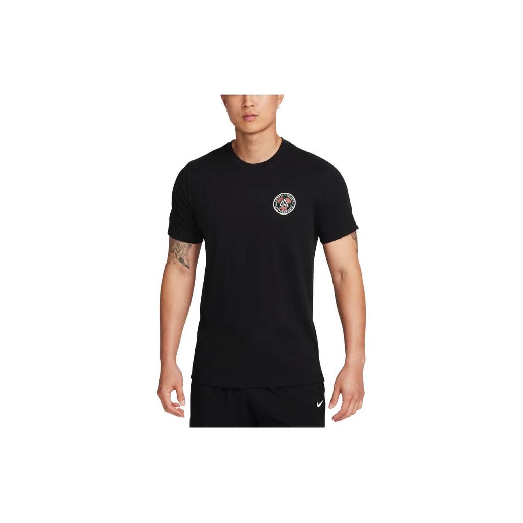 Nike T Shirts Men's Black Crew Neck Moderate Straight Fit FJ2317-010