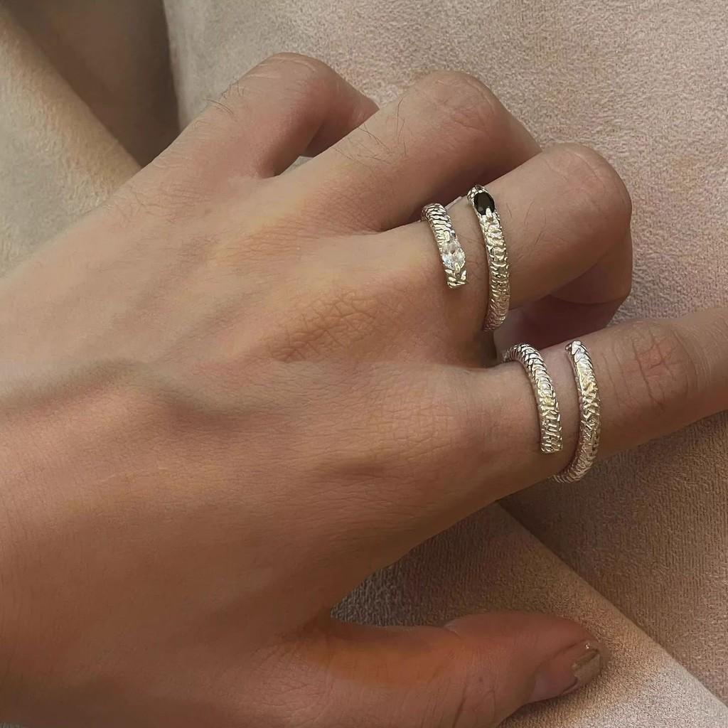 Elegant High-end Copper Gemstone Ring For Women With Unique Adjustable Open Design