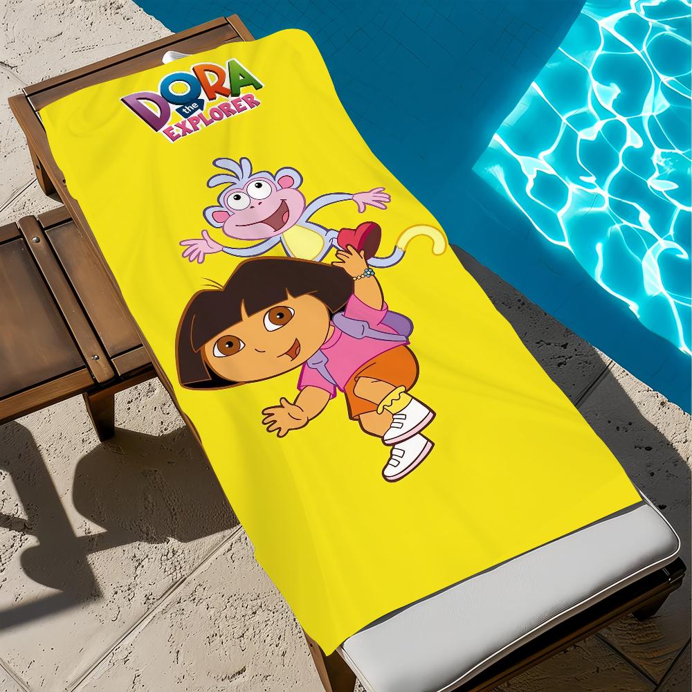 

CUTE D-Dora Animation E-Explorer Towel Beach Quick Dry Soft Pool Towels Gift for Travel Gym Shower Camping sports W40*H60(CM)