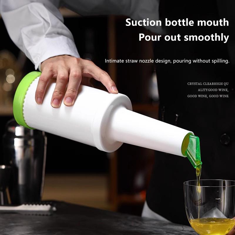 Caraffe Dosatrici in Plastica per Succhi da 1L Bar Versatoi Colorati Contenitori Bottiglia per Versare Succhi per Bar Casa Cucina Ristorante Cafe