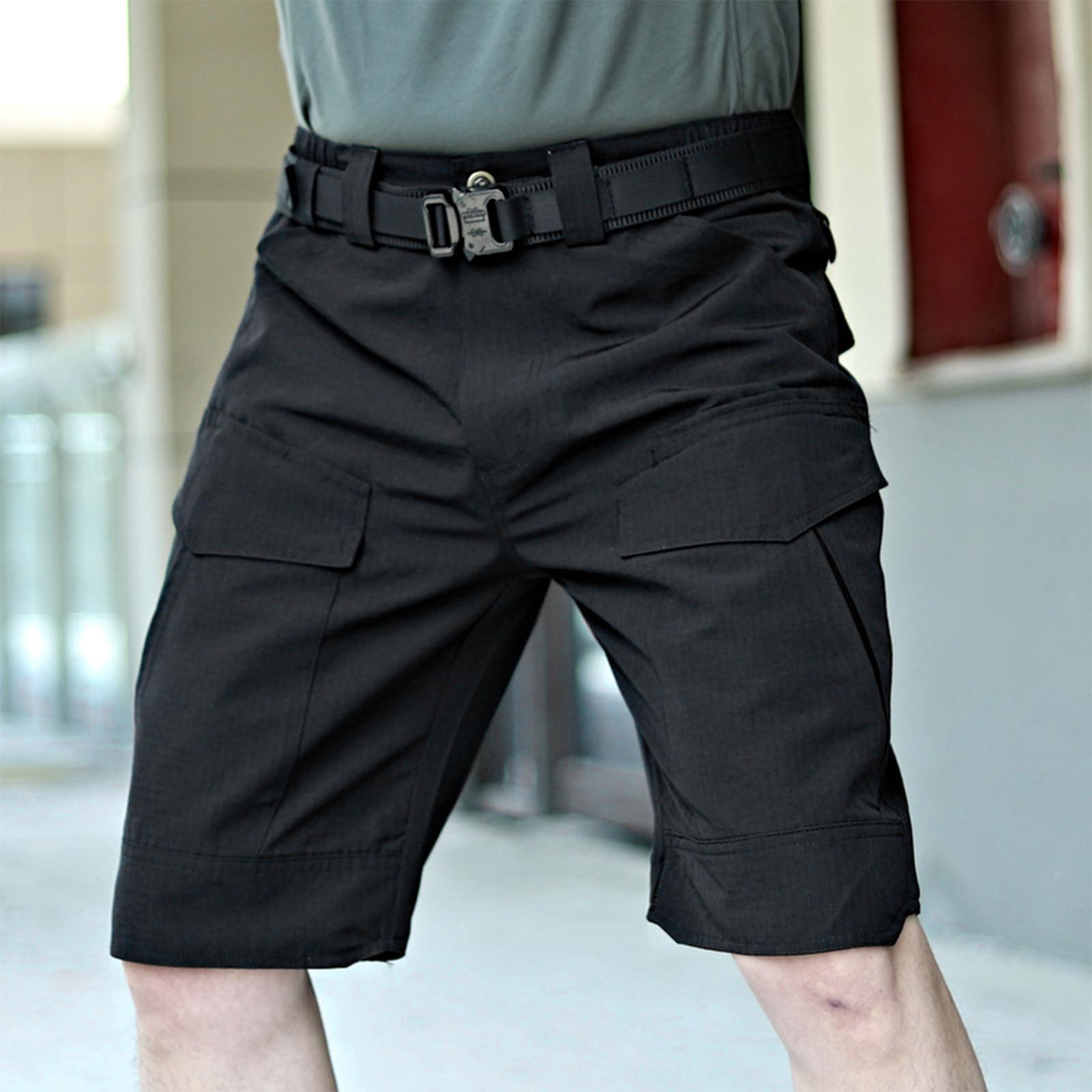 

Летние мужские хлопковые однотонные спортивные шорты, повседневные удобные шорты с прямыми штанинами XL чёрный