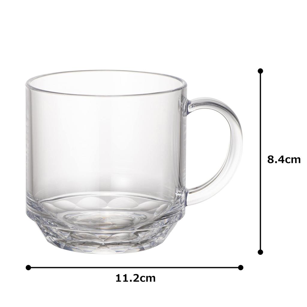 Plakira Unbreakable Large Mug, 340ml, Microwave and Dishwasher Safe, Made In Japan, Perfect for Outdoor Activities, Kids, Home Parties, and More.