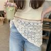 Crochet Lace Layering Scarf | Textured Skirt Overlay | Spring Summer Accessory