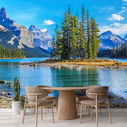 Lakeside Island Wallpaper Living Room Bedroom Natural Landscape Mural Home Decor