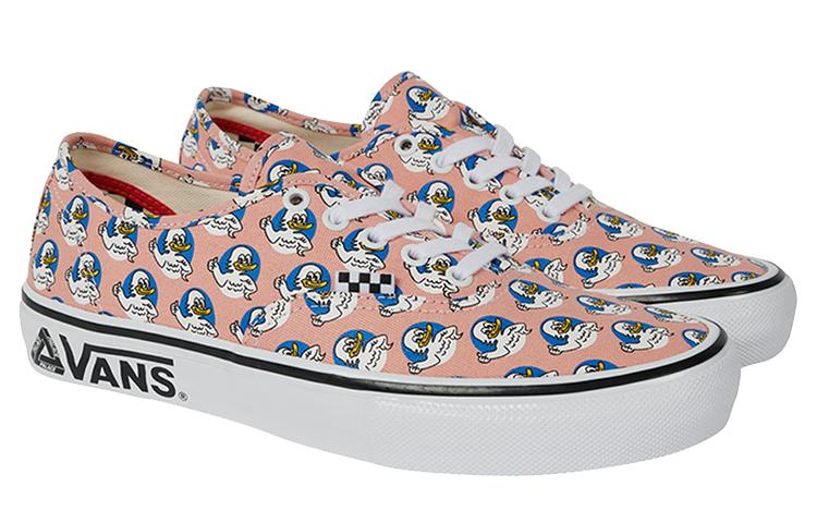 Men's Sneakers Vans Skate Authentic Palace Jeremy the Duck Black Salmon Salmon/White/Royal