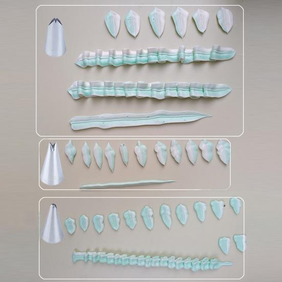 5ks Listové trysky Tvar krému Poleva Trubka Domácí dort DIY pečení Zdobení