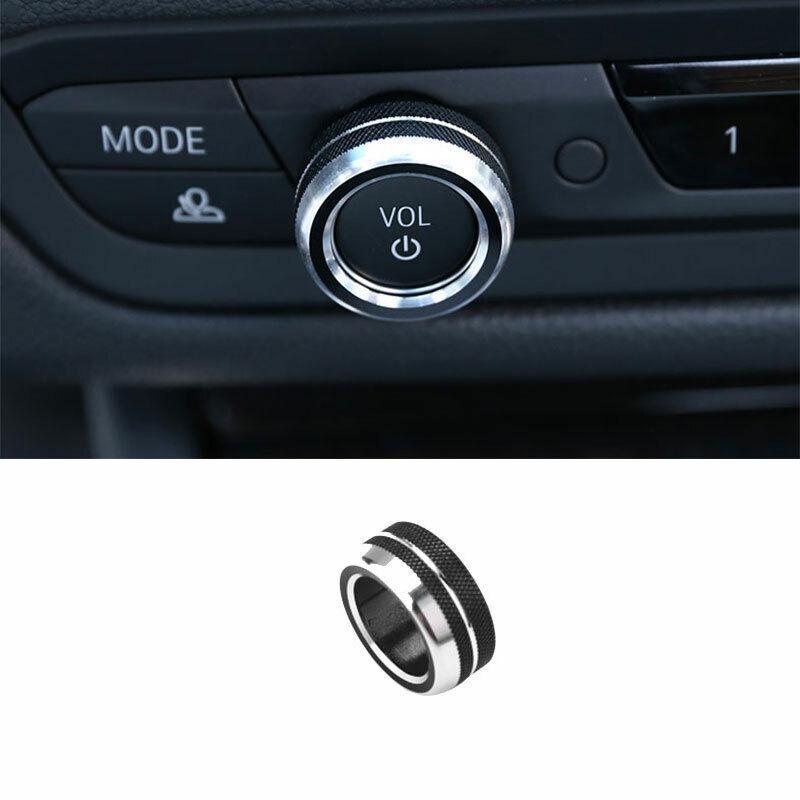 For BMW 3-Series G20 - Black Aluminum Alloy Car Volume Knob Cover Trim
