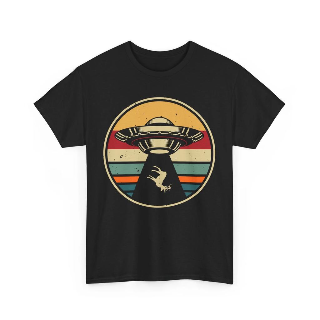 Weltraum-Alien T-Shirt Oberteile T-Shirts Unisex | UFO Design Grafik-T-Shirt | Sci-Fi-Themen-Shirt