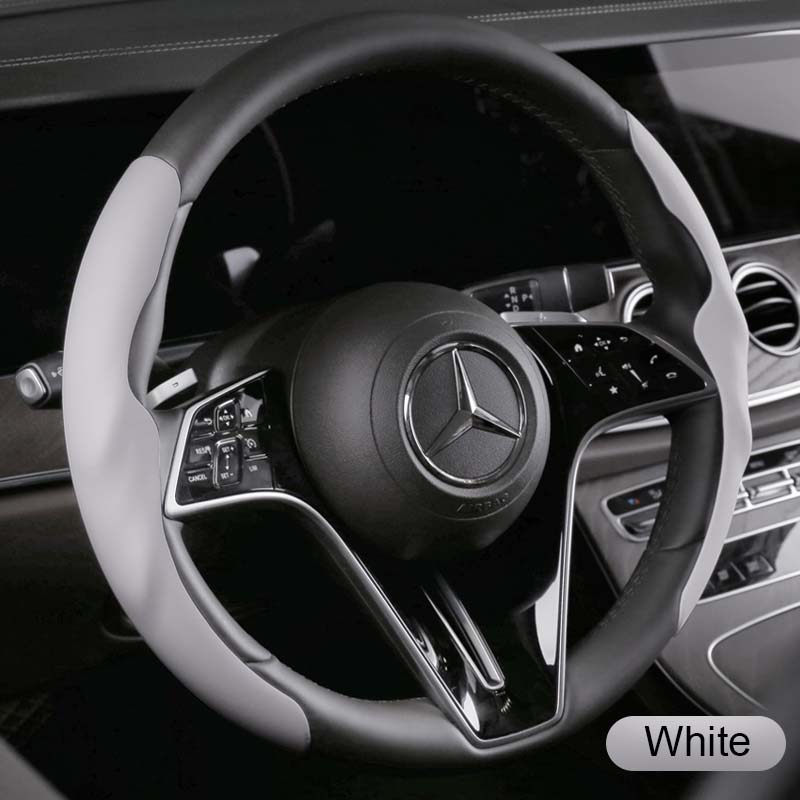 Carbon Fiber Steering Wheel Cover Fit 38cm/15inch Non-Slip Sport Wheel Booster Cover Universal Car