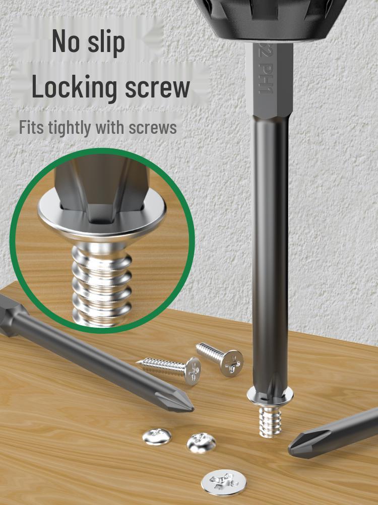 Extended S2 Hex Cross-Head Electric Screwdriver Set with Strong Magnetic & High Hardness