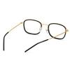 Alloaiweeo [Alo:Ctzen] Ci9710B C1 Classic Soltex Square Black/Gold Eyeglass Frames