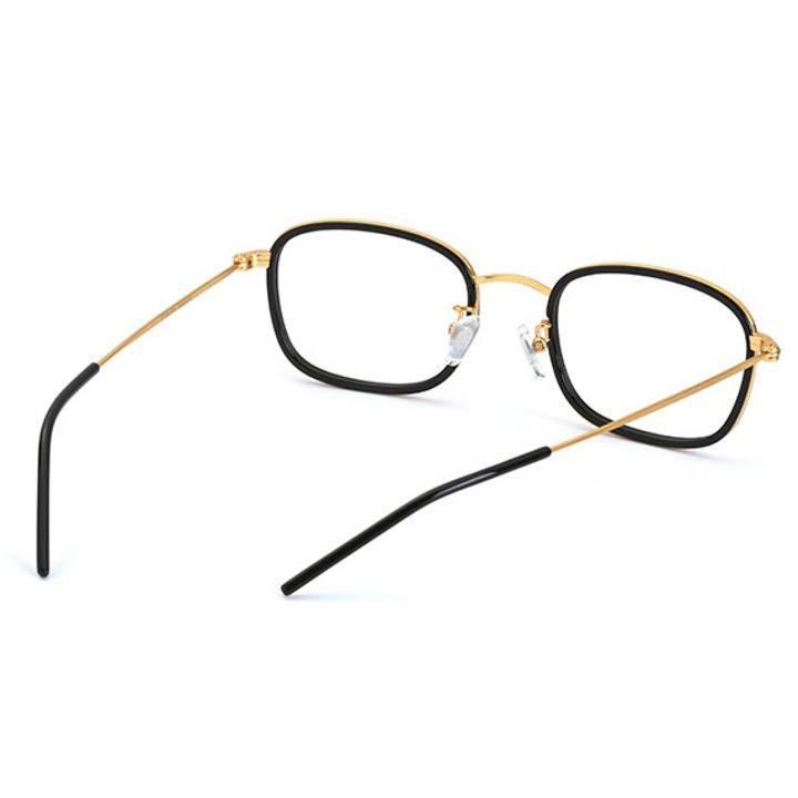 Alloaiweeo [Alo:Ctzen] Ci9710B C1 Classic Soltex Square Black/Gold Eyeglass Frames