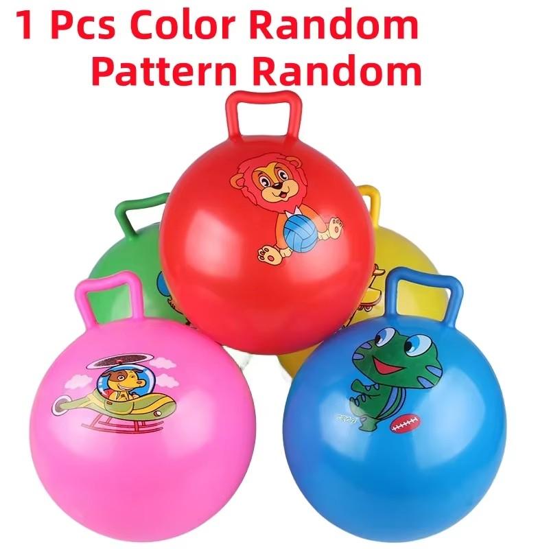 Kids Bouncyhopper  Inflatable Handle Horse Bouncing Toy Fun Stress Relief Gift Cartoon Bouncing Ball Beach Swimming Pool Toys