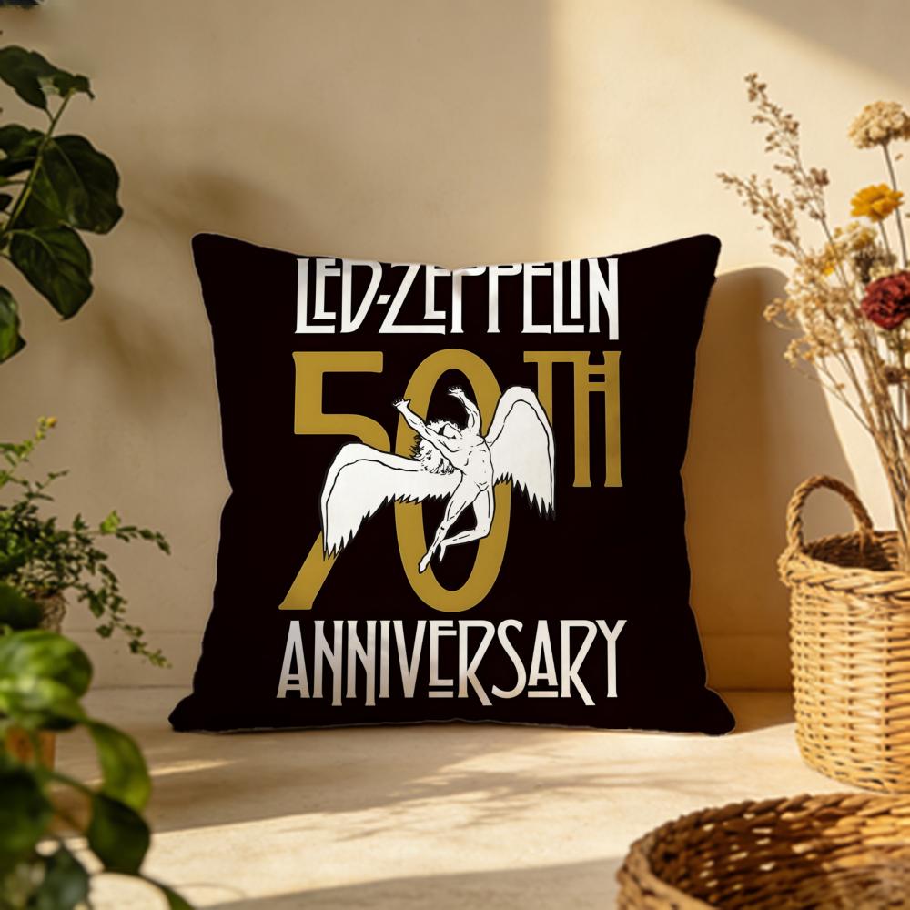 Trendy LLed Zeppelinew Cushion Cover Versatile DoubleSided Pillow Case Fit for Sofa Bed Car  Daily Decor