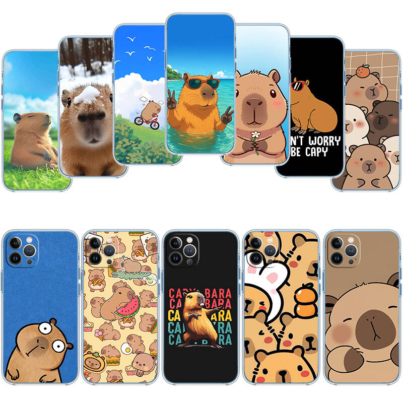 Cartoon Capybara Case for Motorola G10 G20 G04 E30 E40 E22 E20 E13 E15 G22 G23 G05 G75 G35 G55 E22S E7 G6 G7 G8 G9 Plus Power Play