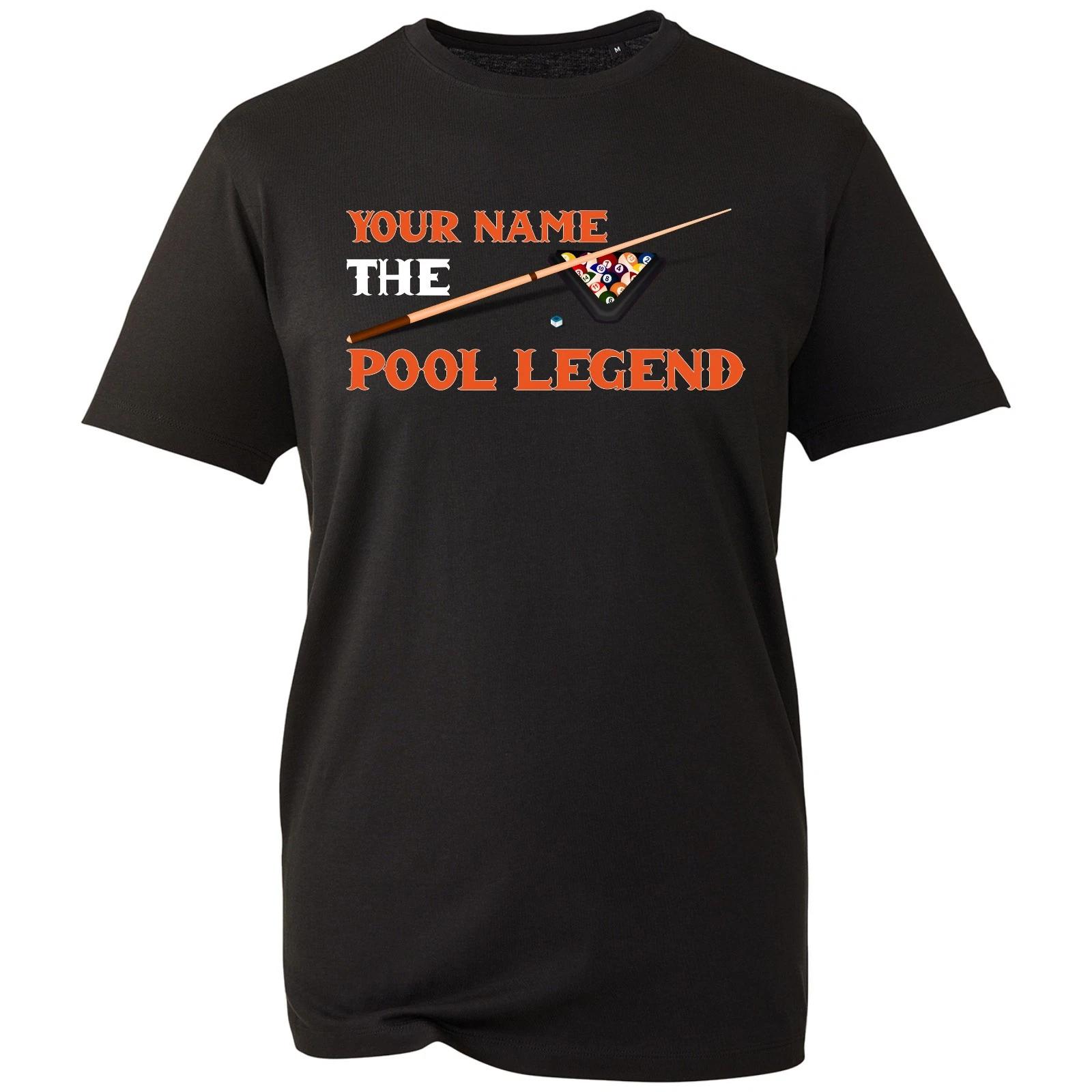 Personalised Funny Pool T-Shirt Your Name Pool Legend Gift Idea Player Pub Top 2XL