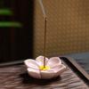 Incense Flat Bottom Censer Holder Ceramic Delicate Creative Portable Flower Incense Stick Holder