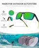 PRIVEL TR90 XXL Oversized 159mm Sports Polarized Sunglasses with Big Wide Head for Outdoor and Rubber Black Polarized Extra Large Fit Men's