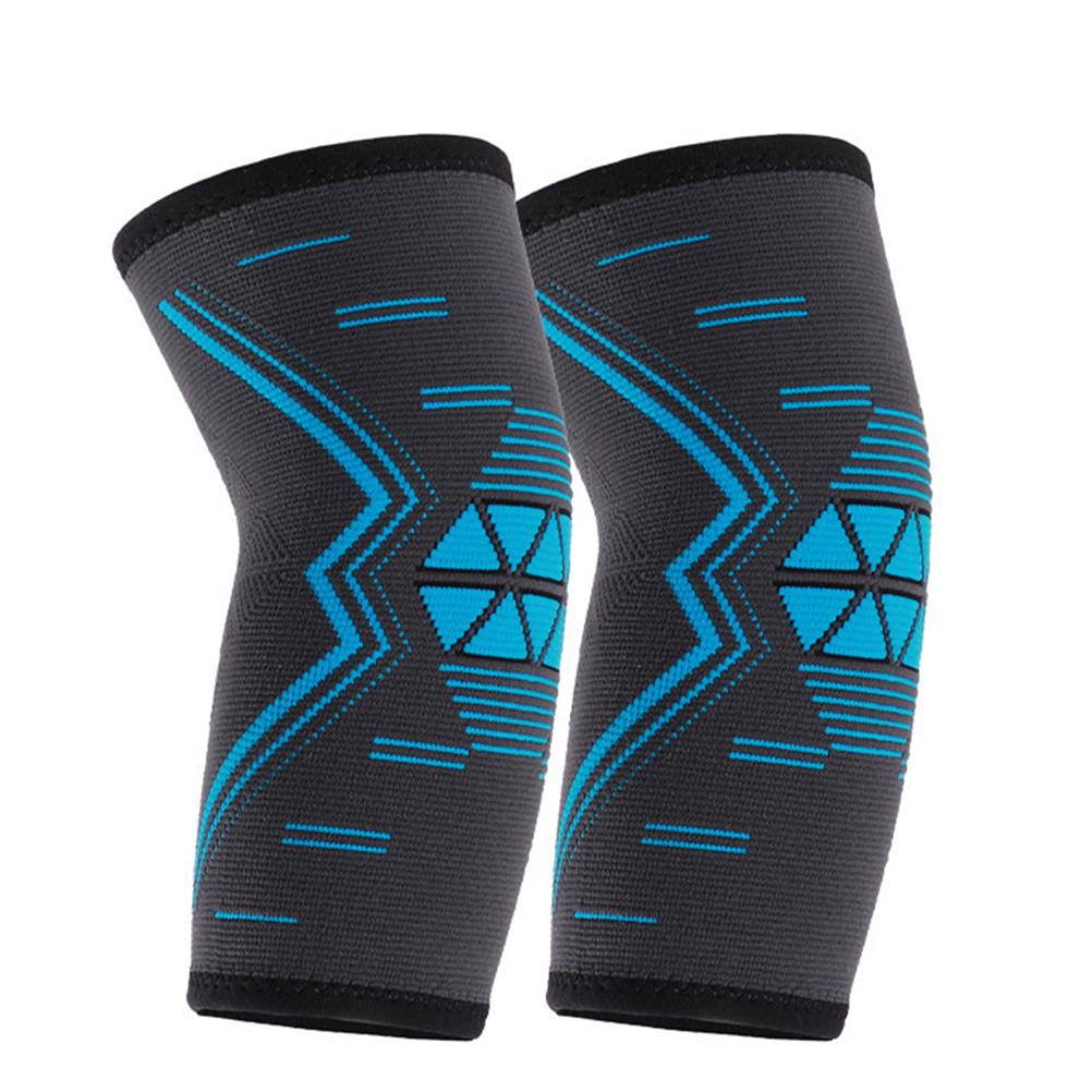 2Pcs Fitness Elbow Brace Knitted Nylon Breathable Elastic Summer Sports Elbow Compression Support