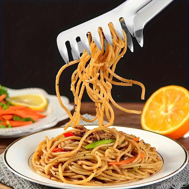 Stainless Steel Pasta Tongs, Buffet & Serving Food Tongs For Restaurant And Home Use, Durable Kitchen Utensils
