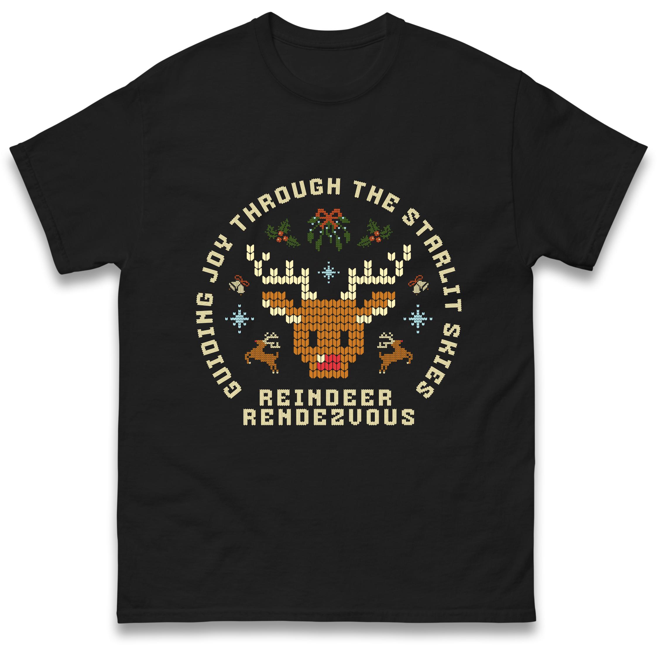 

Reindeer Rendezvous T-Shirt Tshirt Mens Womens Tops Unisex Tees 100% Cotton 4XL