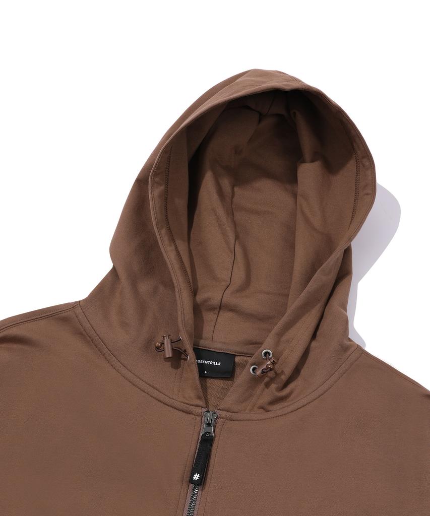 Beentrill Script Two-Way Zip-Up Hoodie (Camel)