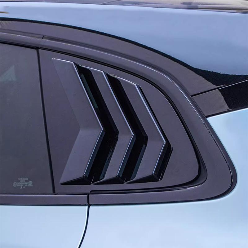 For ZEEKR 001     2024 2025 Car Rear Window Shutter Louver Cover Vent Trim Shutter Conversion Auto Accessories Bright Black 2PCS