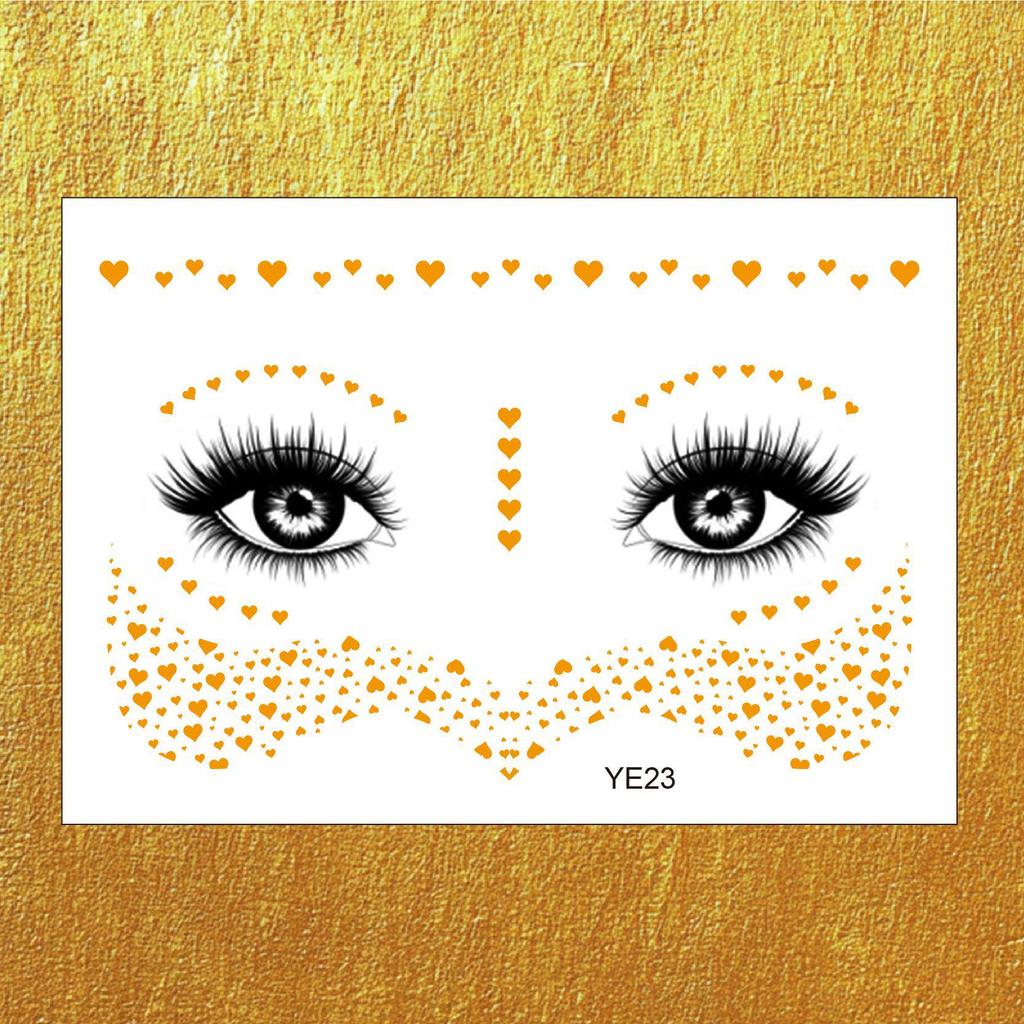 New Style Waterproof & Sweatproof Face Tattoo Stickers for Makeup
