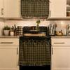 Oven Skirt Handmade Farmhouse Oven Cover with Ruffle Trim under Stove Easy Installation Oven Hideaway Curtain Kitchen Decor