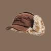 Windproof Lei Feng Hat Plush Earflap Ski Headwear Retro Style Ski Pilot Cap  For Men and Women