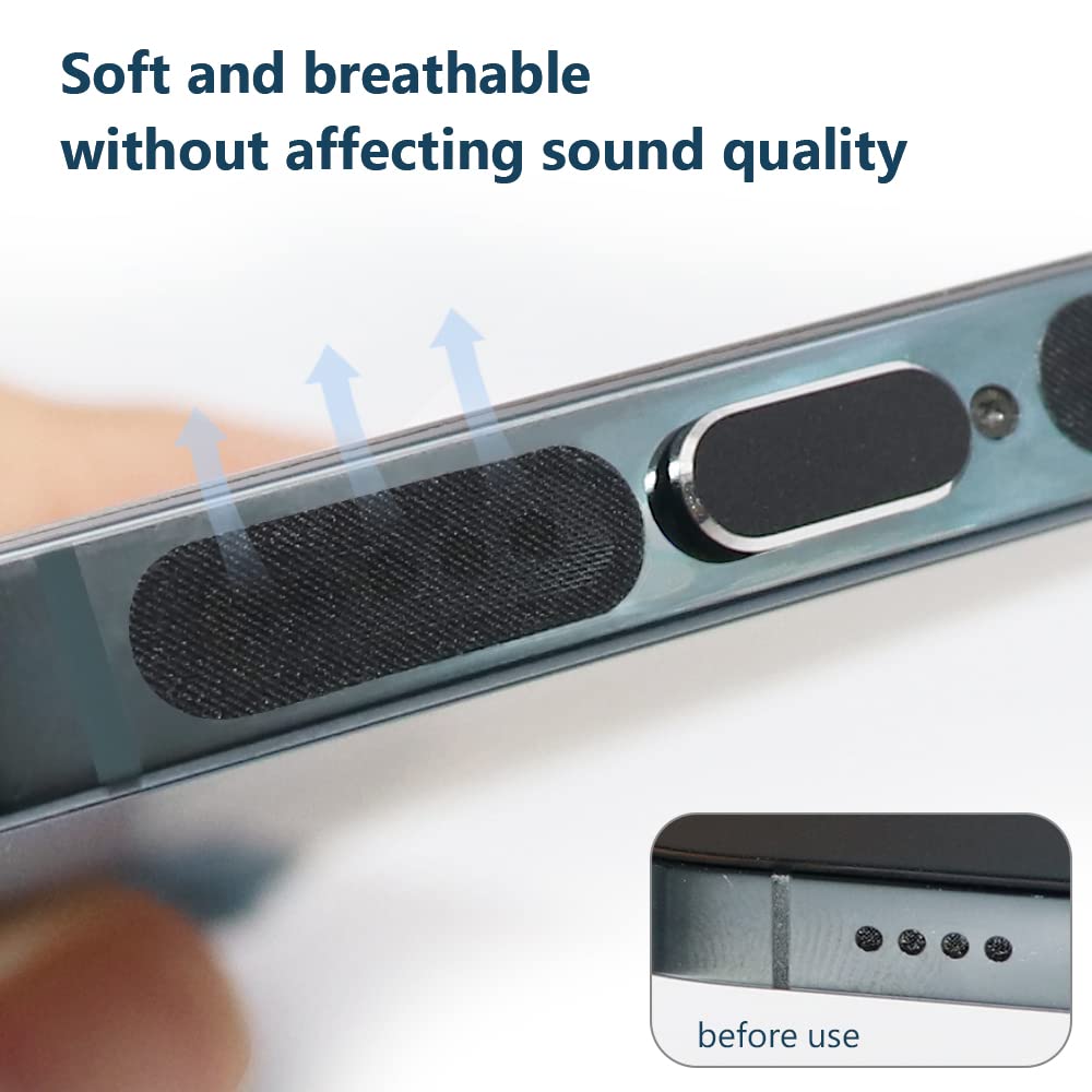 USB C Dust Plug with Speaker Mesh Cover Type-C Anti-Dust Cap for iPhone 16 15 Samsung S22/S21/S20 Note 20/10 USB-C Devices