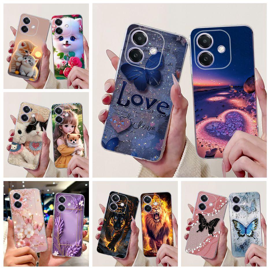 For Oppo A3 A3x 4G Case CPH2641 Luxury Fashion Painted Cover Clear Silicone Phone Case For Oppo A3x OppoA3 OppoA3x 4G Soft Shell