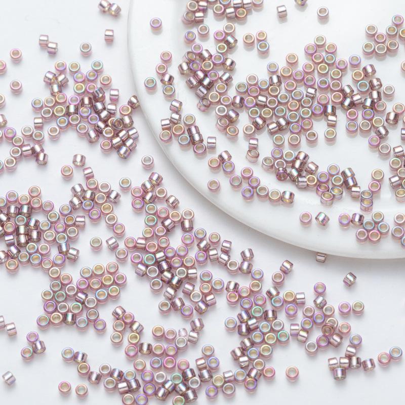 2.5mm Iridescent Metallic Glass Beads, 10g