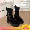 Women's Thick-Soled Height-Boosting Mid-Calf Martin Boots - Autumn/Winter 2025 Edition