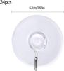 24Pcs Suction Cup Hooks Removable Small Strong Suction Cup Holder with metal Hook For Kitchen Shower Wall Window Glass Door
