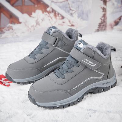 Nouvelles Bottes Homme 2024 Hiver Travail Chaussure en Coton Plateforme Baskets Confortables Vêtements d'Extérieur Résistant à l'Usure Chaud Décontracté Bottes de Neige en Peluche