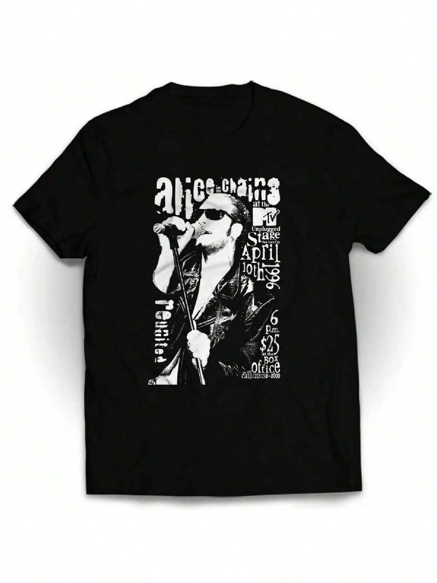 Layne Staley Alice Chains K Music T- Shirt Black.Jpg S
