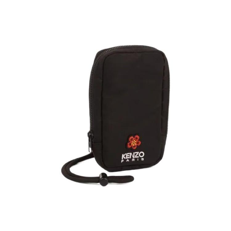 Новый KENZO Полиэстер Сумка-кроссбоди на одно плечо Чехол для мобильного телефона Мужской Черный FC65PM458F2599