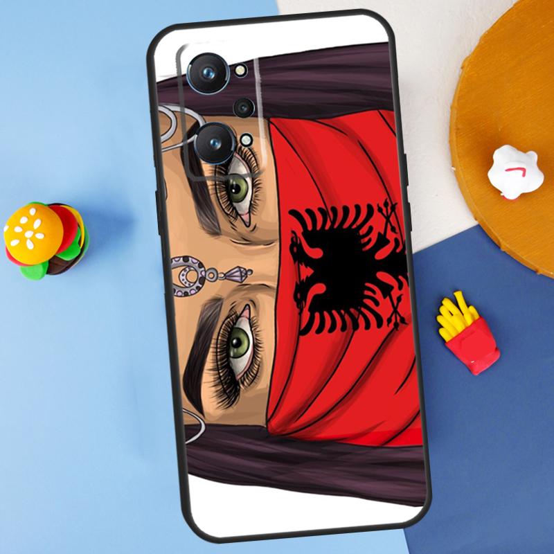 Albanien Flagge Für Realme GT 6 6T 5 GT7 Pro C61 C75 C55 C51 C21Y C25S C67 C53 13 12 10 11 14 Pro Plus Hülle