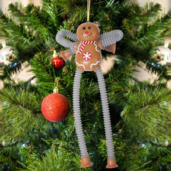 Tubi Pop di Natale Riempitivi per Calze per Bambini Piccoli Bambini Giocattolo Telescopico con Ventosa Babbo Natale/Renna Tubi Fidget Giocattolo Sensoriale per Bambine Bambini