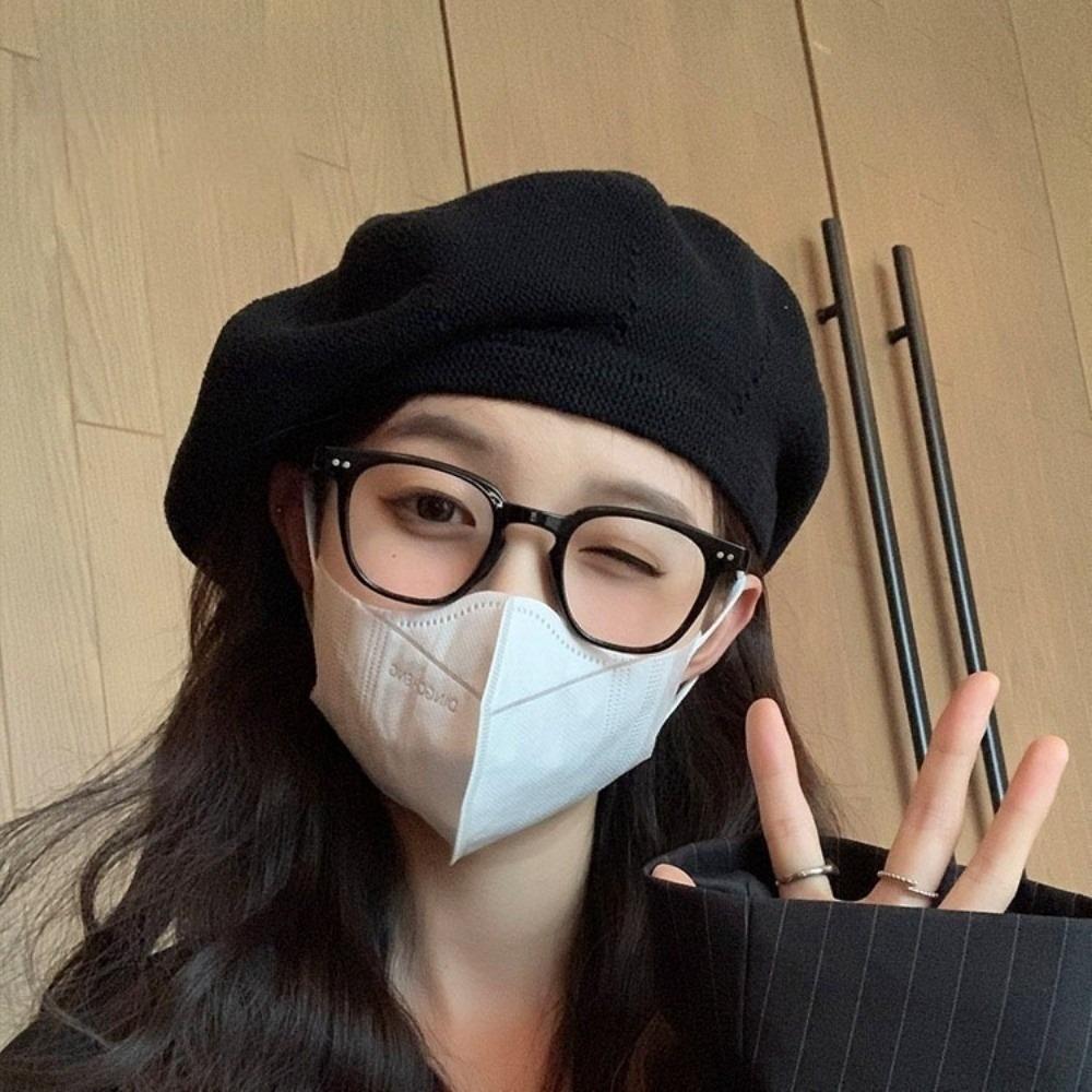 Keep Warm Women Berets Knitted Artist Hat Elegant British Beanie Hat  Girls