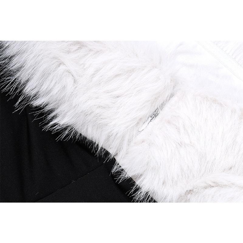 GMXIA Winter Sexy Hottie One Shoulder Hair Top Slit Dress Woman