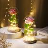 Eternal Rose Night Light: Glass Dome Gift for Christmas, Valentine's Day, or Qixi Festival